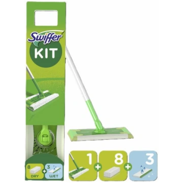 Swiffer Sweeper Starter Kit slota ar 11 salvetēm (