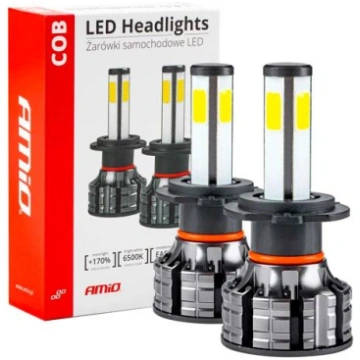 LED spuldzes H7, 38W, 6500K, 12-24V, COB sērija AM