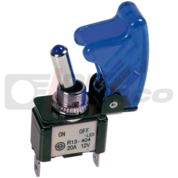 Racing Toggle Switch with Safety and Blue LED Indi