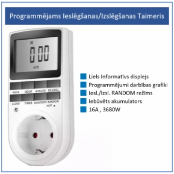 ElectroBase ® Programmējams Ieslēgšanas / Izslēgša