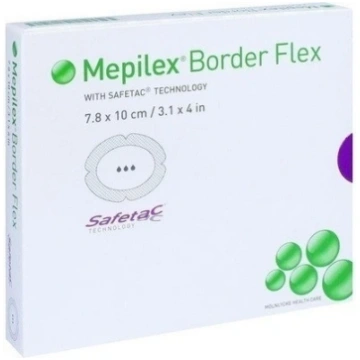 Mepilex Border Flex Oval 7.8 x 10 cm, 5 gb
