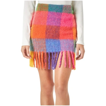 MC2 SAINT BARTH MULTICOLOURED KATRINE FRINGED CHEC