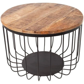 Invicta Interior Solid Industrial Coffee Table Fac
