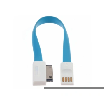 CABLE USB MAGNES iPhone 4G flat, blue
