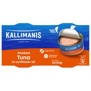Tunzivs kūpāta saulespuķu eļļā KALLIMANIS 2x140g