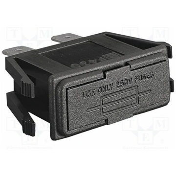 Fuse holder; 10A; 250V; PC; on panel; UL94V-0; Lea