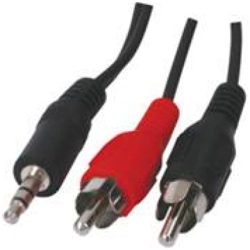 Kabelis 2RCA/s-3.5мм stereo/s (2.5m)