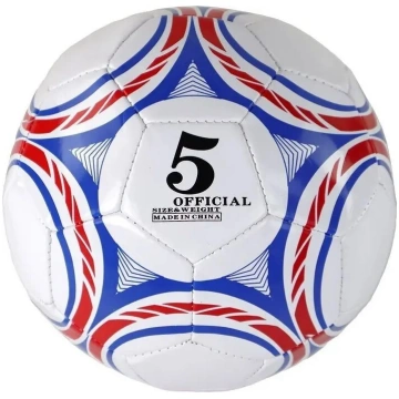 Futbola bumba (izm. 5) LEANToys — balta ar krāsain