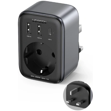 Ugreen Wall charger 30W (2xUSB/USB C/AC) / adapter