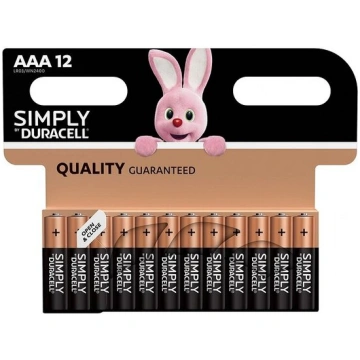 Duracell sārma baterijas Vienkārši AAA 12 gab