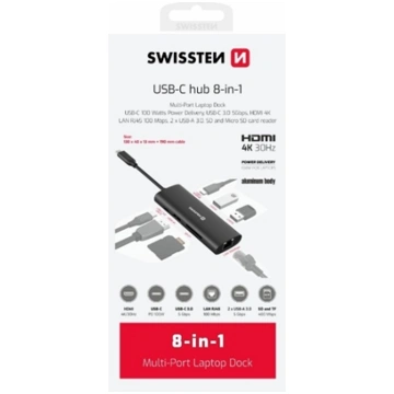 Stacja/replikator Swissten Swissten 8in1 USB-C Hub