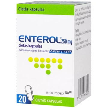 ENTEROL 250 mg cietās kapsulas, 20 gab