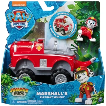 Paw Patrol Jungle Pups mašīna ar figūru Marshall 6