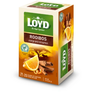 Sarkanā tēja LOYD ar apelsīniem un kanēli, 20x2 g