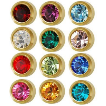large assorted studs 4mm gold plated - R3137