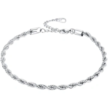 FaithHeart Vasaras Anklets 3 mm plats Nerūsējošā t