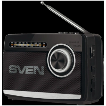 Speaker SVEN SRP-155, black (3W, Bluetooth, FM/AM/