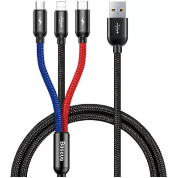 USB kabelis Baseus CAMLT-ASY01 — USB A uz USB C/Mi