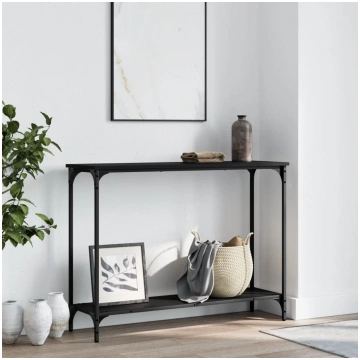 Konsoles galdiņš, melns, 101x30,5x75 cm, inženieri