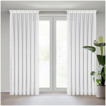 Eurofirany aizkars LORETA, 80x270 cm, balts
