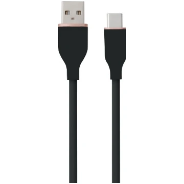 Silicone Cable USB Type-A - Type-C (black, 1m) | C