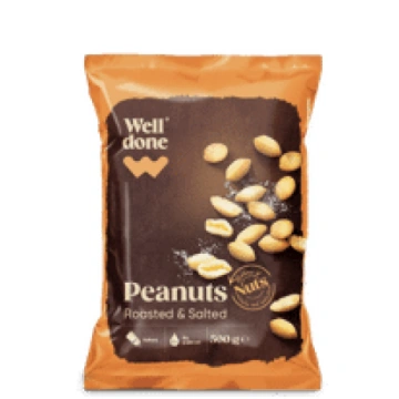 Zemesrieksti WELL DONE grauzdēti un sālīti 500g