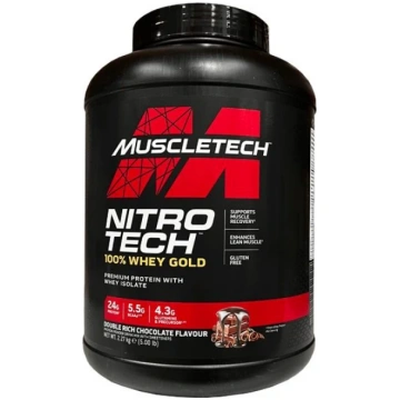 MuscleTech Nitro-Tech 100% sūkalu zelts, dubulti b