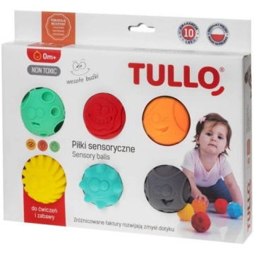 Bumbas sensorai attīstībai Tullo "Faces" 6 gab
