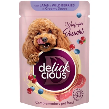 DELICKCIOUS - papildbarība deserts suņiem ar jēru 