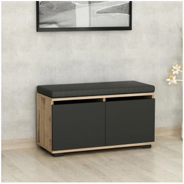 Apavu skapis DRAGO 42x80 cm melna/rieksts Asir