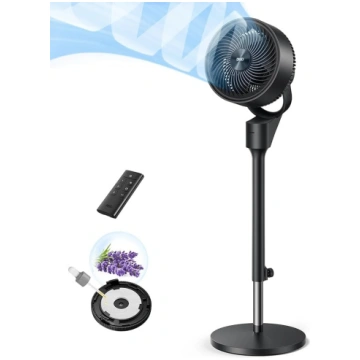 Dreo grīdas ventilators, kluss, 80° oscilējošs ven
