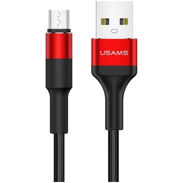 USAMS U5 braided cable 2A micro USB red/red 1.2m S