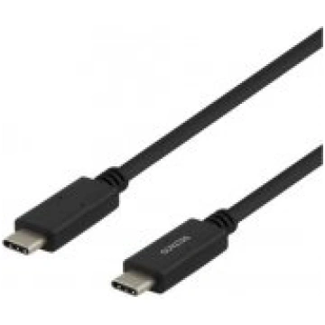 Deltaco USBC-1501M USB-C to USB-C 1m Black vads US