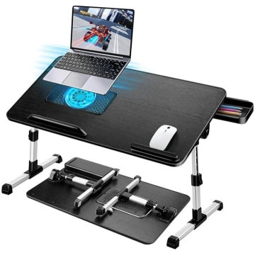 Laptop Table for Bed, Height Adjustable, Angle Adj