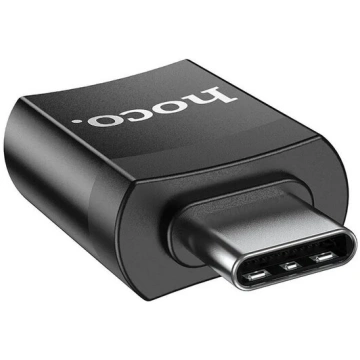 HOCO UA17 USB-C|USB-A OTG adapteris, melns