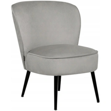 Beliani Fotel welurowy szary VOSS 423971 Bel