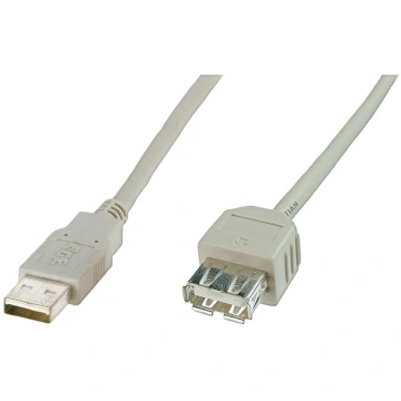 Kabel USB Digitus Przedluzacz szary USB 2.0 1 8m (