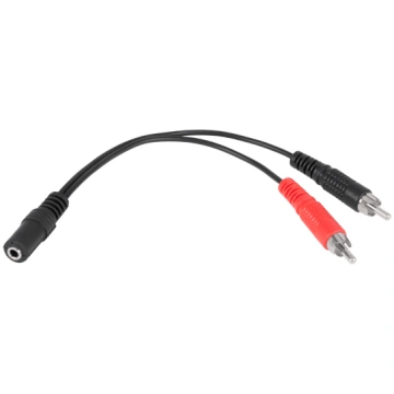 Cable 2xRCA - AUX 3.5mm 0.2m OEM KPO2906