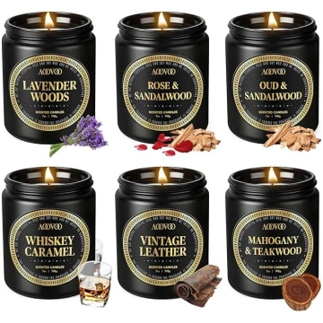 AOOVOO Aromatizēto sveču dāvanu komplekts - 6 vīri
