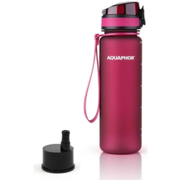 AQUAPHOR CITY 0,5 l filtrēšanas pudele bordo krāsā