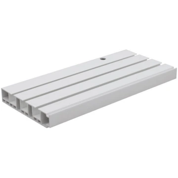 Griestu karnīzes trīskāršā PVC sliede, 250 cm, bal