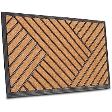 Hanse Home Coconut and Rubber Doormat for Indoor a