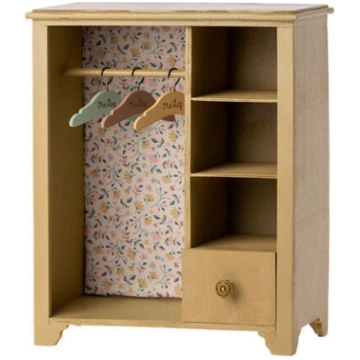 Lielā garderobe - Maileg - Yellow Wardrobe, Large 