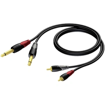 Kabel Procab Jack 6.3mm x2 - RCA (Cinch) x2 5m cza