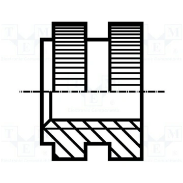 Threaded insert; brass; M3; BN 1037; DIN 16903D | 