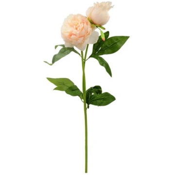 Mākslīgais zieds krēmkrāsas peonija, 70 cm., 2 gab