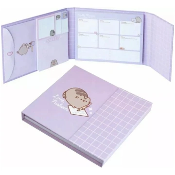 Nedēļas plānotājs ar pašlīmējošām lapiņām Pusheen 
