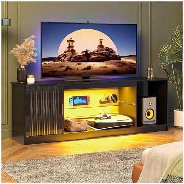 Bestier 65 Inch TV Cabinet Gaming LED Entertainmen