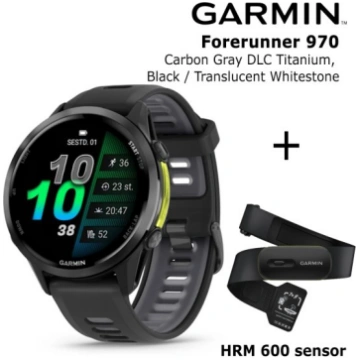 GARMIN Forerunner 970, Carbon Gray DLC Titanium, B