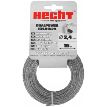 HECHT trimmera aukla 2,4 mm x 15 m – kvadrātveida